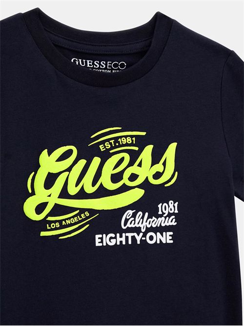 t-shirt bambino blu GUESS | N5RI16K8HM4/G7V2